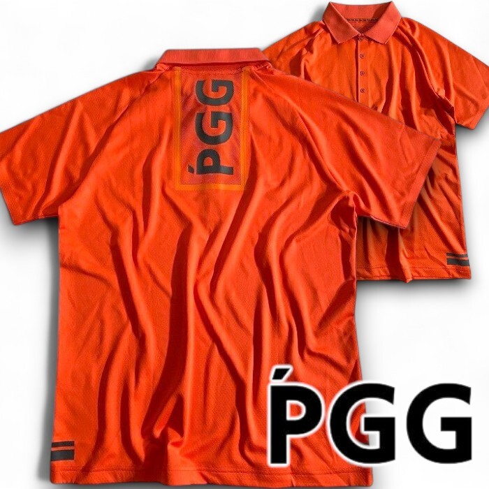PGG by PEARLY GATES パーリーゲイツ 定価1.7万 吸汗速乾 裏ハニカムジャガード 半袖 ポロシャツ ゴルフ 2160302 150 4 ▲022▼50815w08拍卖