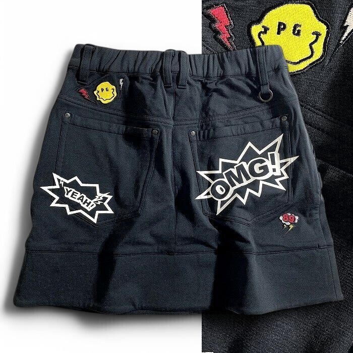 PEARLY GATES パーリーゲイツ 定価2.9万 春夏 ダンボールニット スウェット ストレッチ ミニスカート ゴルフ 2234614 120 0▲033▼50221w10拍卖