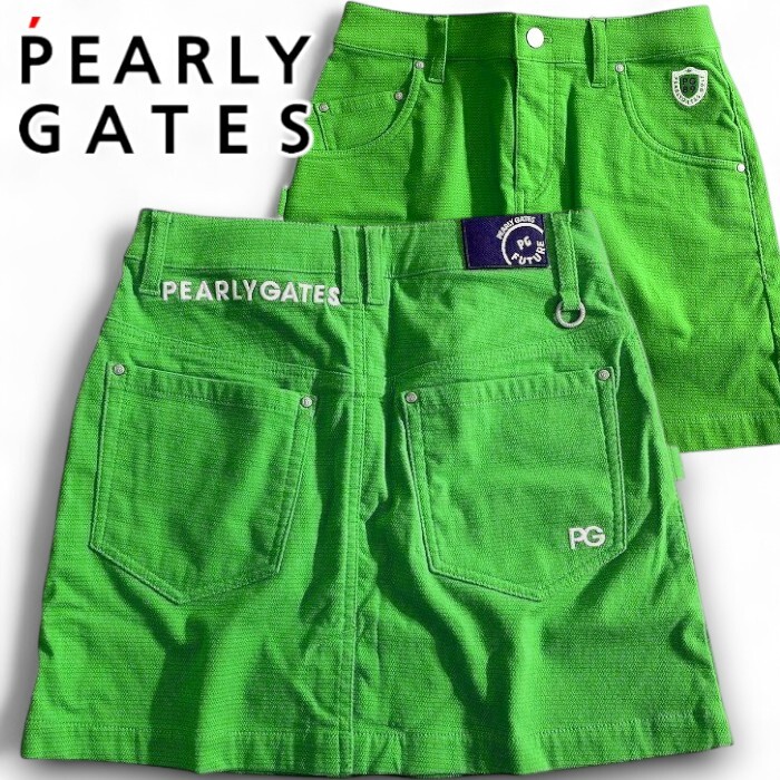 PEARLY GATES パーリーゲイツ 定2.7万 秋冬 ピーチスキン 蓄熱裏地 ストレッチ ミニスカート ゴルフウェア 2134002 130 00 ▲030▼50826w03拍卖