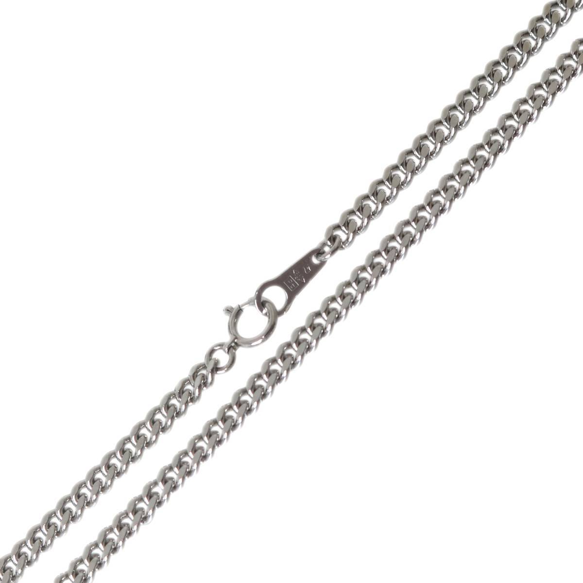 喜平ネックレス 2面シングル チェーンネックレス Pt850 造幣局検定マーク 首回り約39.5cm 重量約20.1g NT 磨き仕上げ品 Sランク拍卖