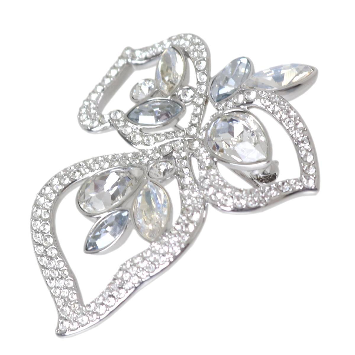 Swarovski スワロフスキー リーフ ブローチ スワロフスキークリスタルガラス×メタル 43.5×50.2(mm) NT 美品 ABランク拍卖