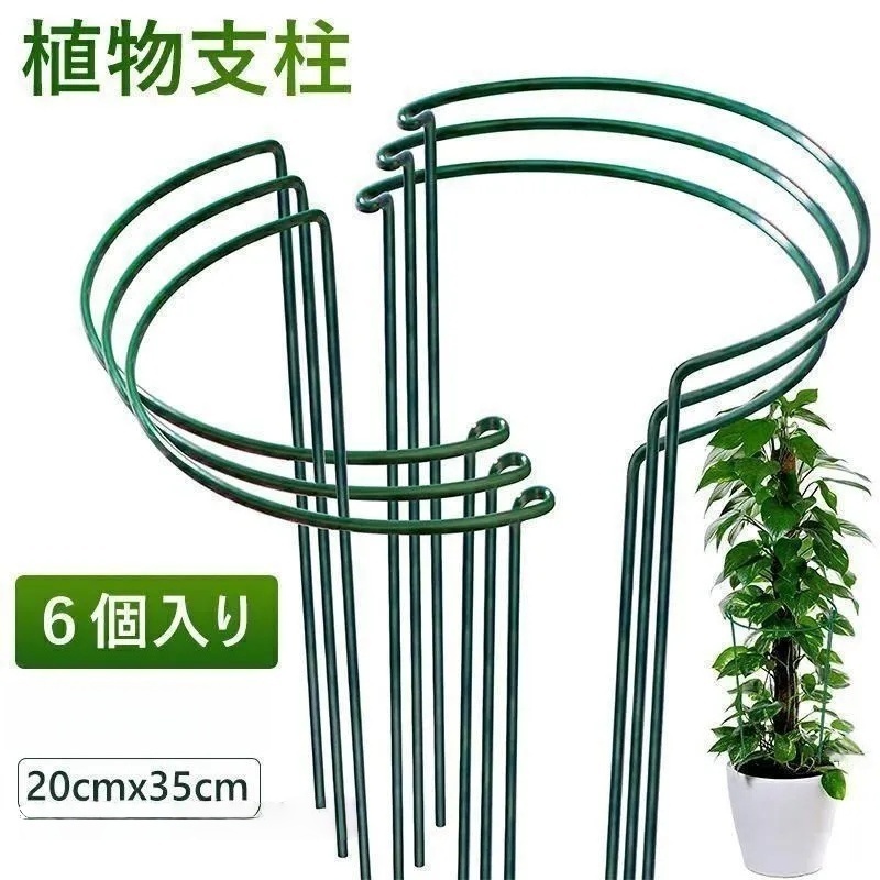 植物支柱 6個入 花ささえ 園芸支柱 植物サポート ココナッツ 観葉支柱 観葉植物 つる性植物 観葉支柱 誘引 支柱 25cmx40cm 六個いり拍卖