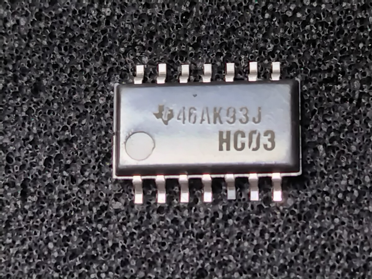 SN74HC03F(5個セット) TI製高速CMOS IC 4回路NANDゲート オープンドレイン フラットパッケージ SOP拍卖