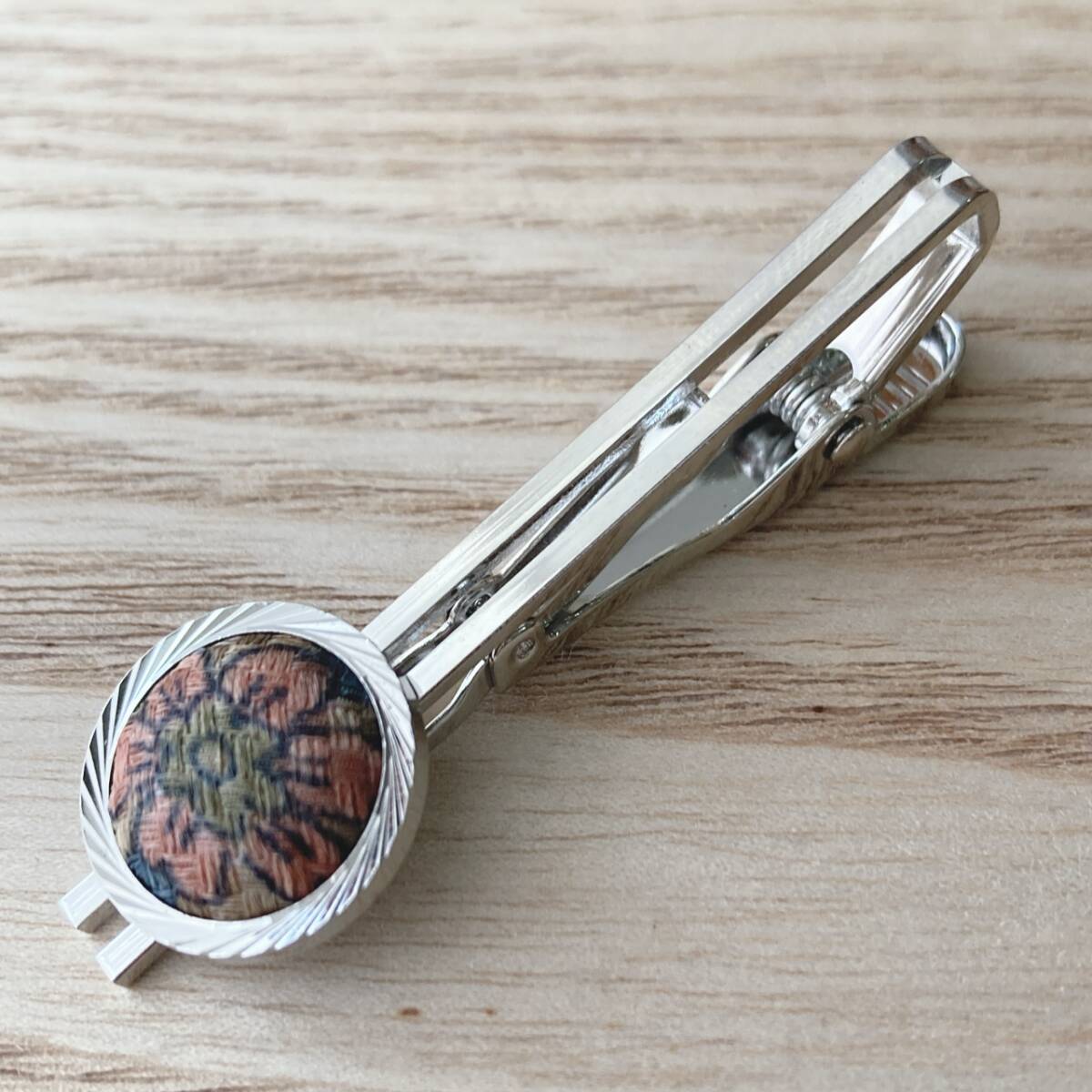 ヴィンテージタイピン タイバー 花 シルバー ネクタイピン☆vintage jewelry accessories F0008拍卖