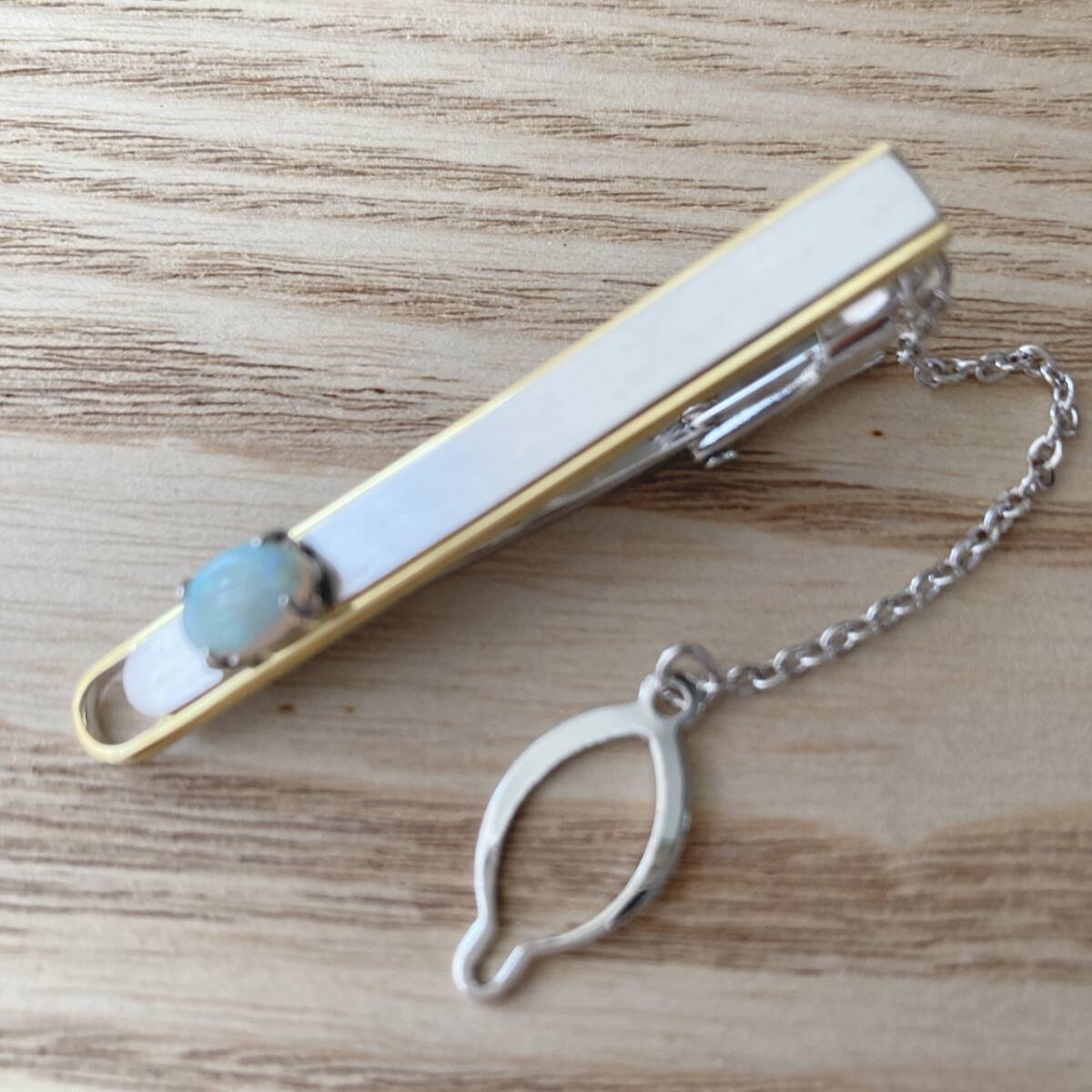 ヴィンテージタイピン タイバー オパール シルバー ネクタイピン☆vintage jewelry accessories F0009拍卖