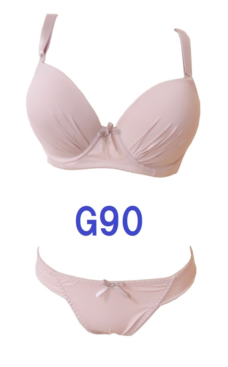 G90/3L・ソフトベージュ●シームレスブラジャー&ショーツ●補正下着 【大きいサイズ】【グラマーサイズ】入手困難! 新品拍卖