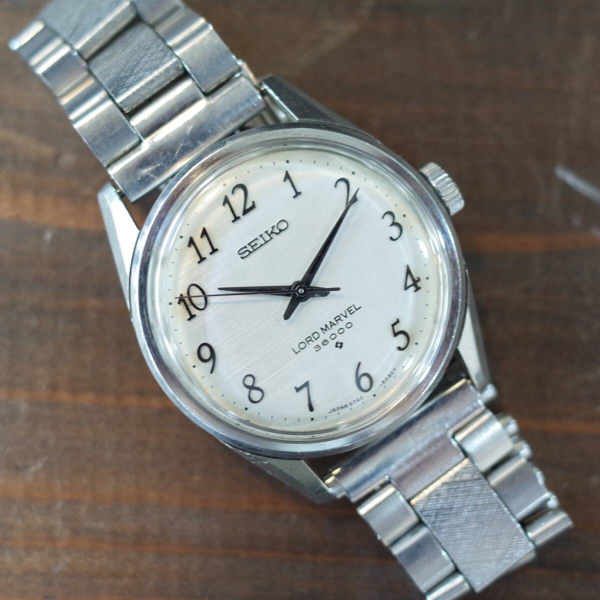 7380 稼働品/風防交換済み/セイコー/ロードマーベル36000/5740-8000/SS/シルバー/1971年製/諏訪精工舎/SEIKO/LORD MARVEL/Vintage拍卖