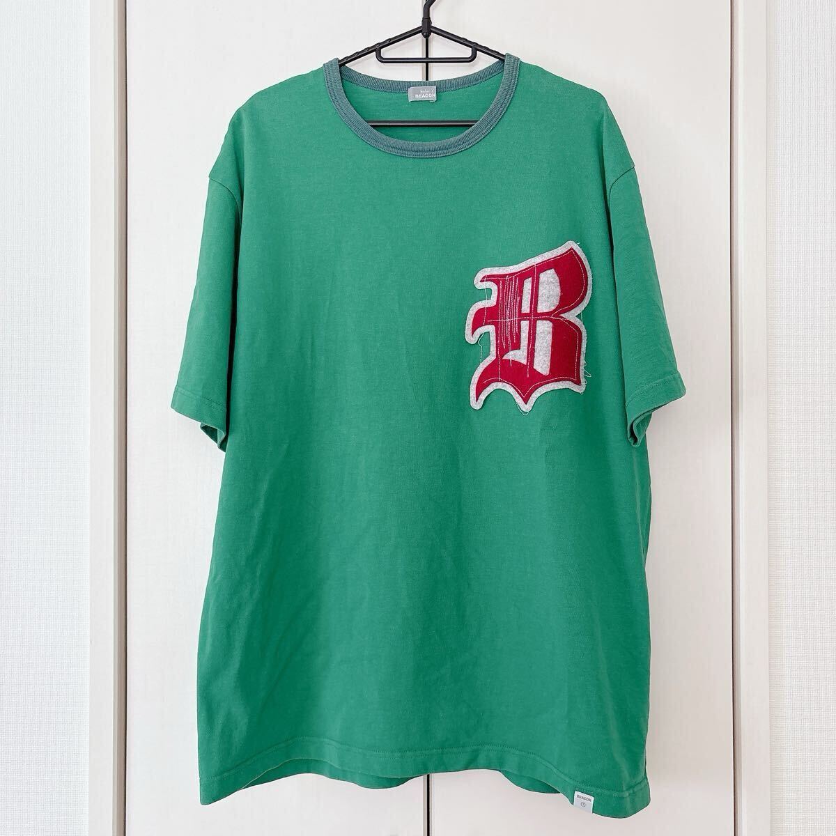kolor Tシャツ ★ 3 美品 グリーン 緑 半袖 カットソー BEACON カラー ppcm 美品 ロゴ 刺繍 オーバーサイズ 日本製 送料無料 即決有り匿名拍卖