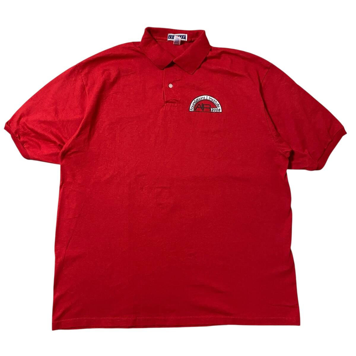 アメリカ古着 00s ヴィンテージ 半袖 ポロシャツ 企業物 ジャージーズ XLサイズ US古着 レッド 【I2005】拍卖