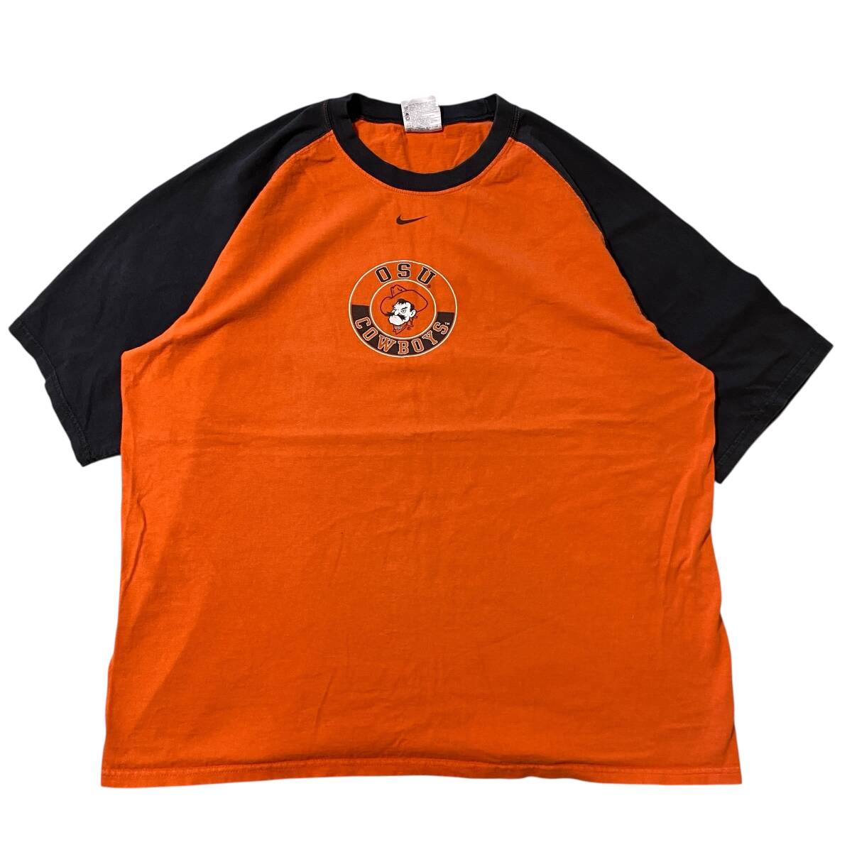 アメリカ古着 NIKE ナイキ カレッジ ラグラン 半袖 Tシャツ XXLサイズ ビッグサイズ 【I2137】拍卖