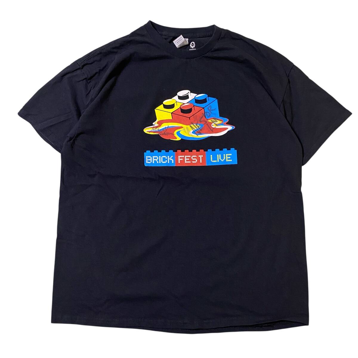 アメリカ古着 BRICK FEST LIVE 半袖 Tシャツ XLサイズ GILDAN ギルダン ブラック 【I2149】拍卖