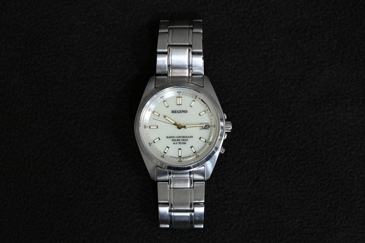 trok2321 シチズン CITIZEN レグノ REGUNO 時計 腕時計 ソーラーテック SOLAR-TECH 電波時計 シルバー クォーツ H415-S057515 拍卖