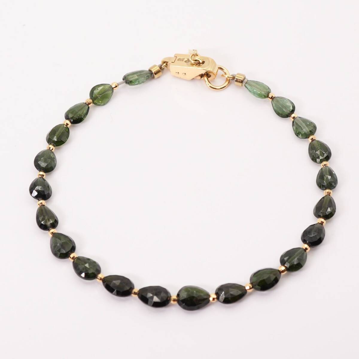 アンブローズ トルマリン ペアシェイプ ブレスレット K18 /25-899箱拍卖