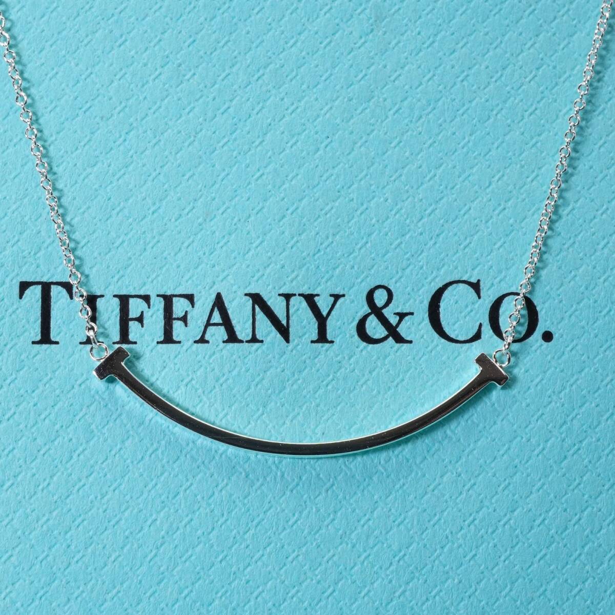 極美品 ティファニー T スマイル シルバー ネックレス/25-1268S拍卖