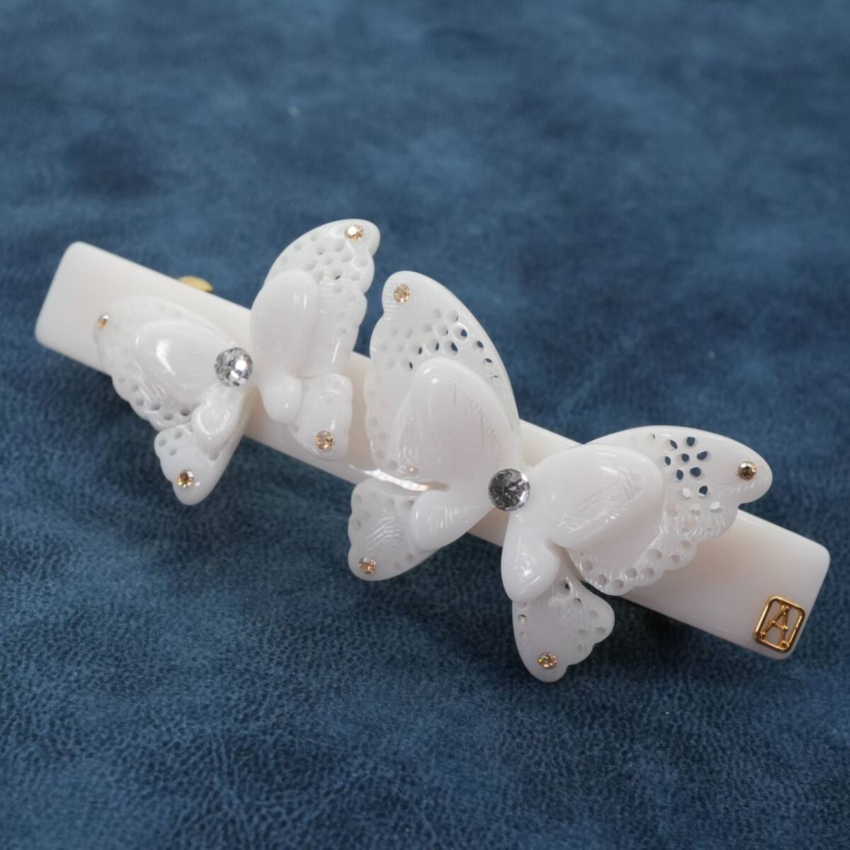 希少 美品 アレクサンドルドゥパリ 蝶々 バレッタ バタフライ/25-1305M拍卖