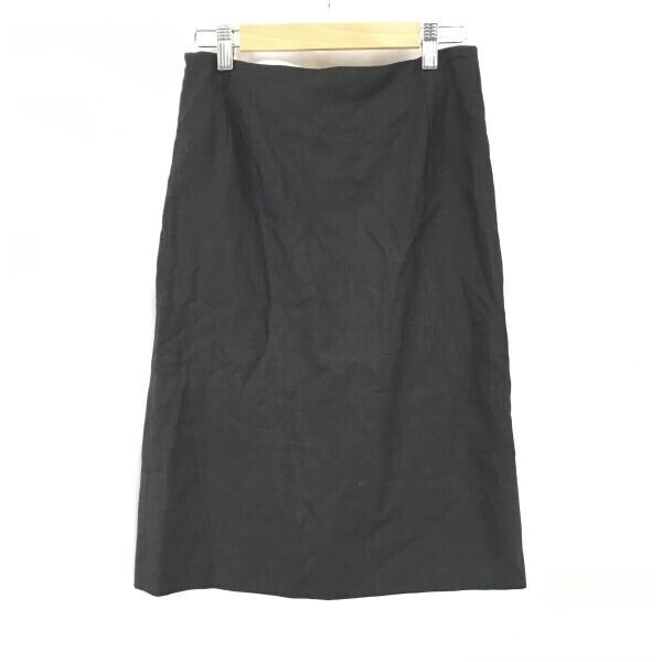 フランス製☆PAUL&JOE/ポールアンドジョー☆花柄刺繍付き/タイトスカート【36/black/膝下/ロング/黒】エルメックスハウス正規品◇cBH869拍卖