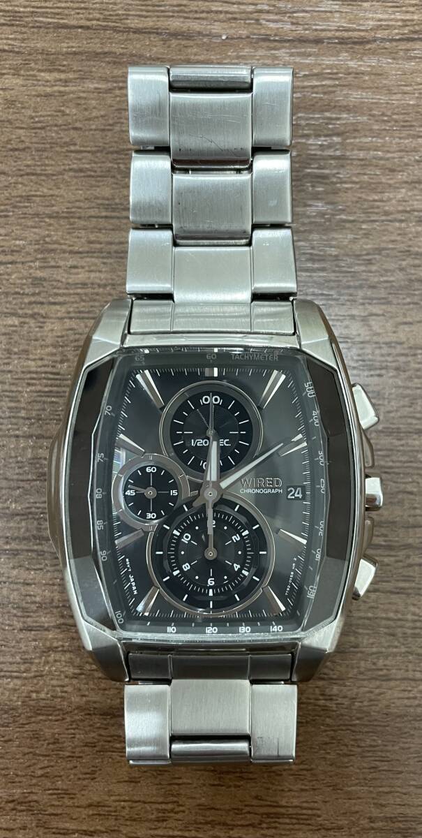 笠「11599」SEIKO WIRED セイコー ワイアード クォーツ クロノグラフ 7T92-0SF0 不動 ジャンク拍卖