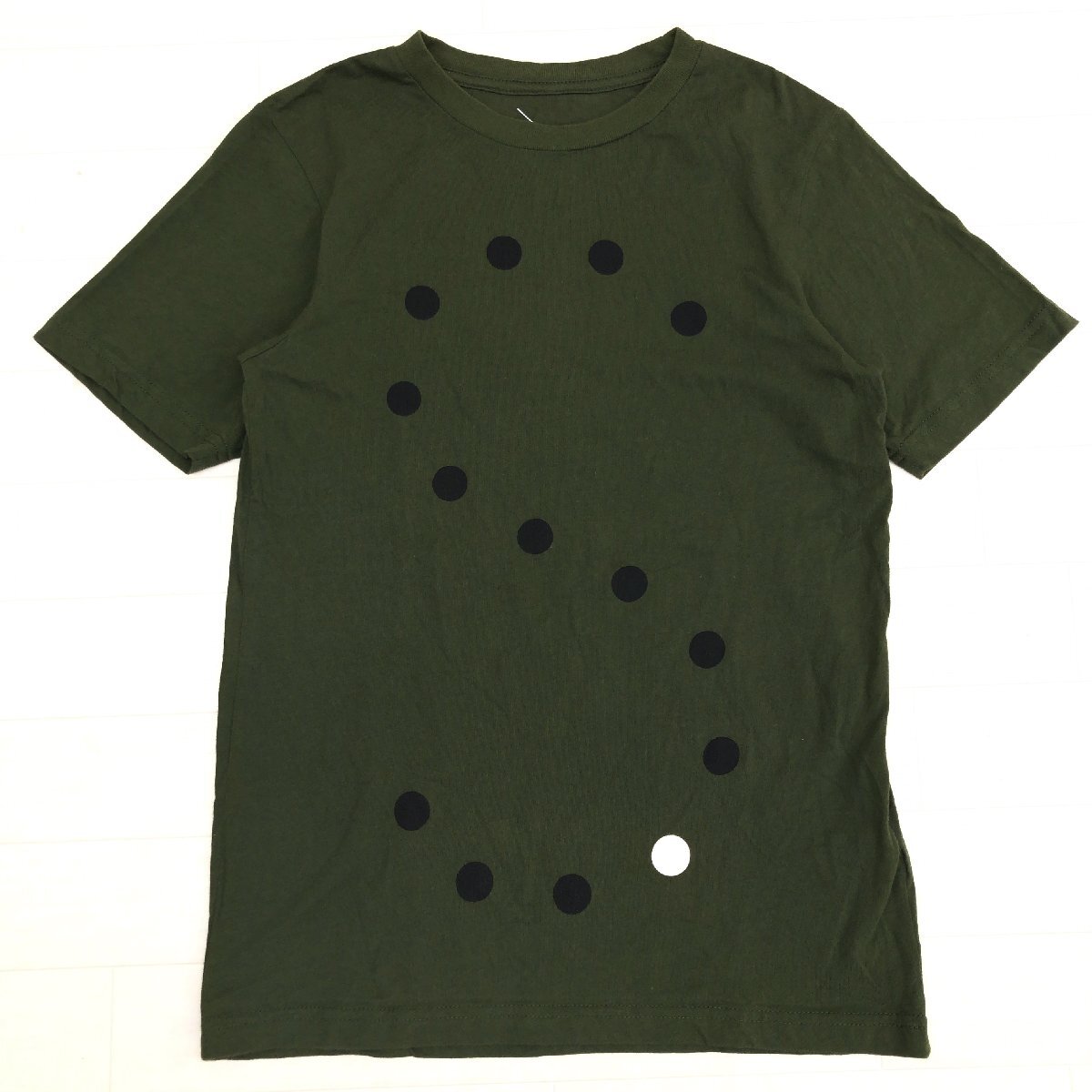SATURDAYS SURF NYC サタデーズサーフ ドットデザイン コットン ショートスリーブ Tシャツ XS カーキ オリーブ 半袖 サーファー メンズ拍卖