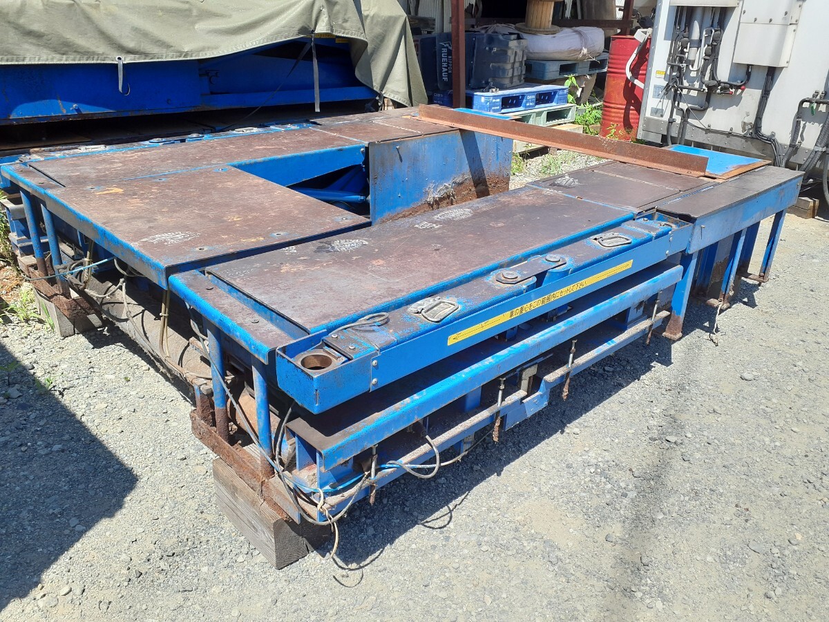 福島発 中古ラムダリフト 3トン 天板スライド アーム付き スギヤス ビシャモン 埋設 トータス シザースリフト LAM30拍卖