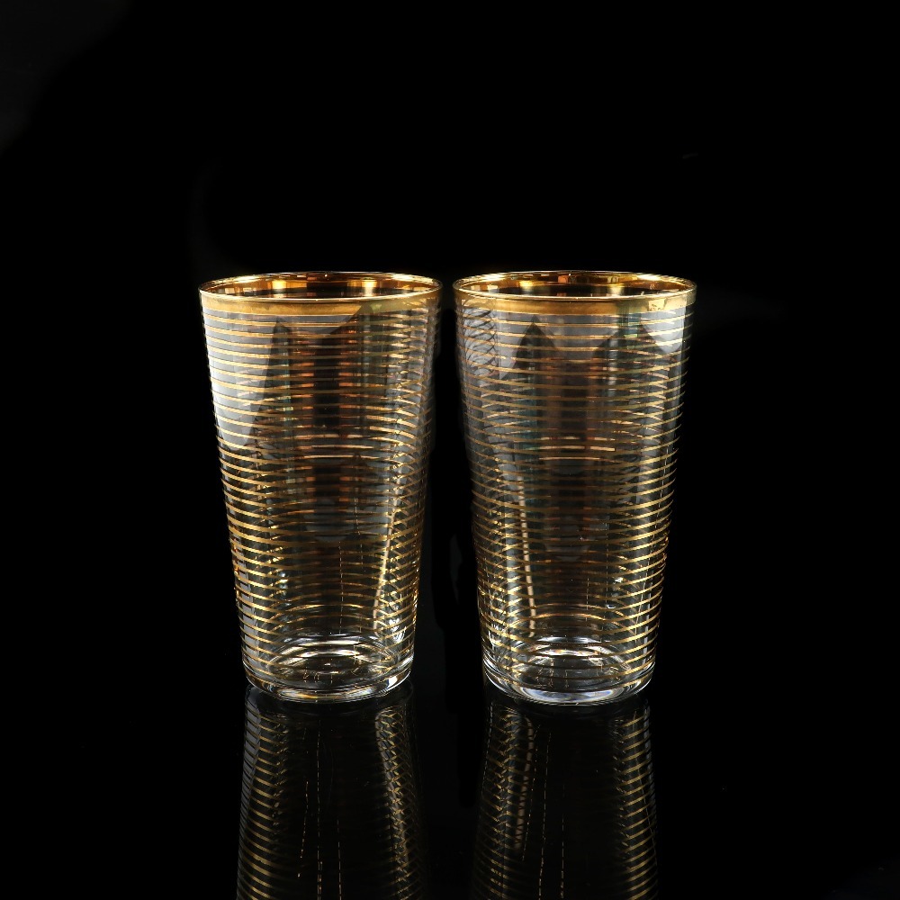 Baccarat バカラ オールドバカラ 金線文グラス 2客 食器 ガラス _【y172725008】中古拍卖