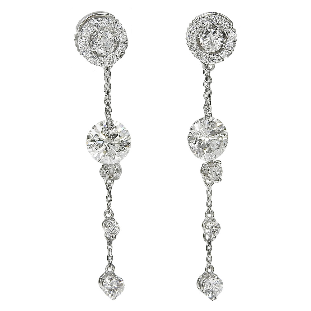 デザインキャッチ 0.79/0.357 0.78/0.357 ピアス Pt900プラチナ×ダイヤモンド レディース【H152225177】中古拍卖