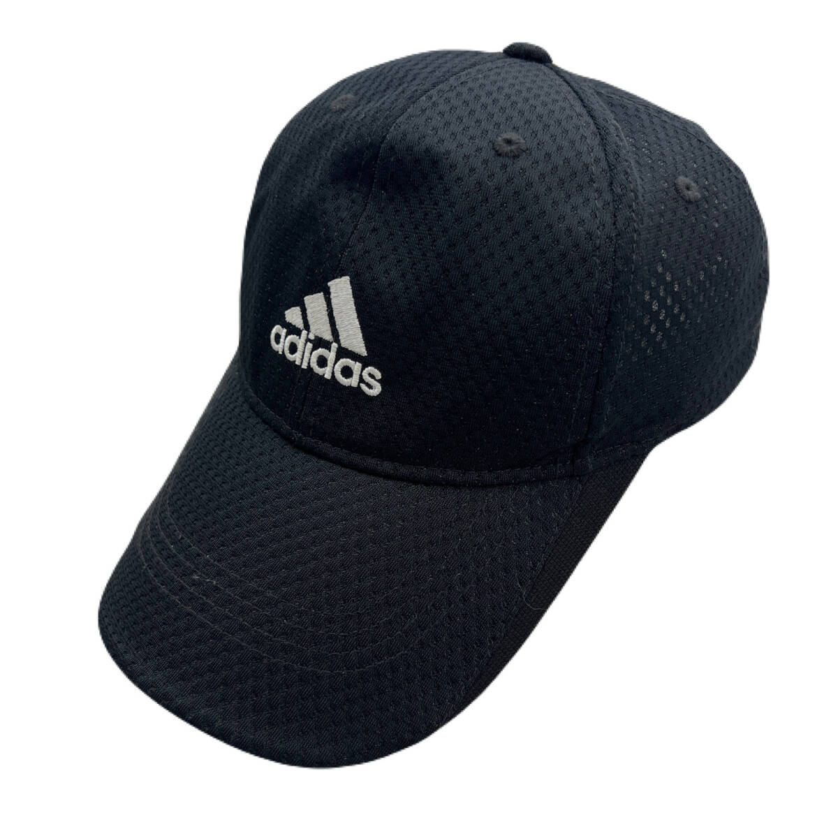 アディダス ブラック キャップ メッシュ 黒 フロントロゴ刺繍 涼やか メッシュ 54-57cm サイズ調整可能 レディース キッズ ●FMC154拍卖