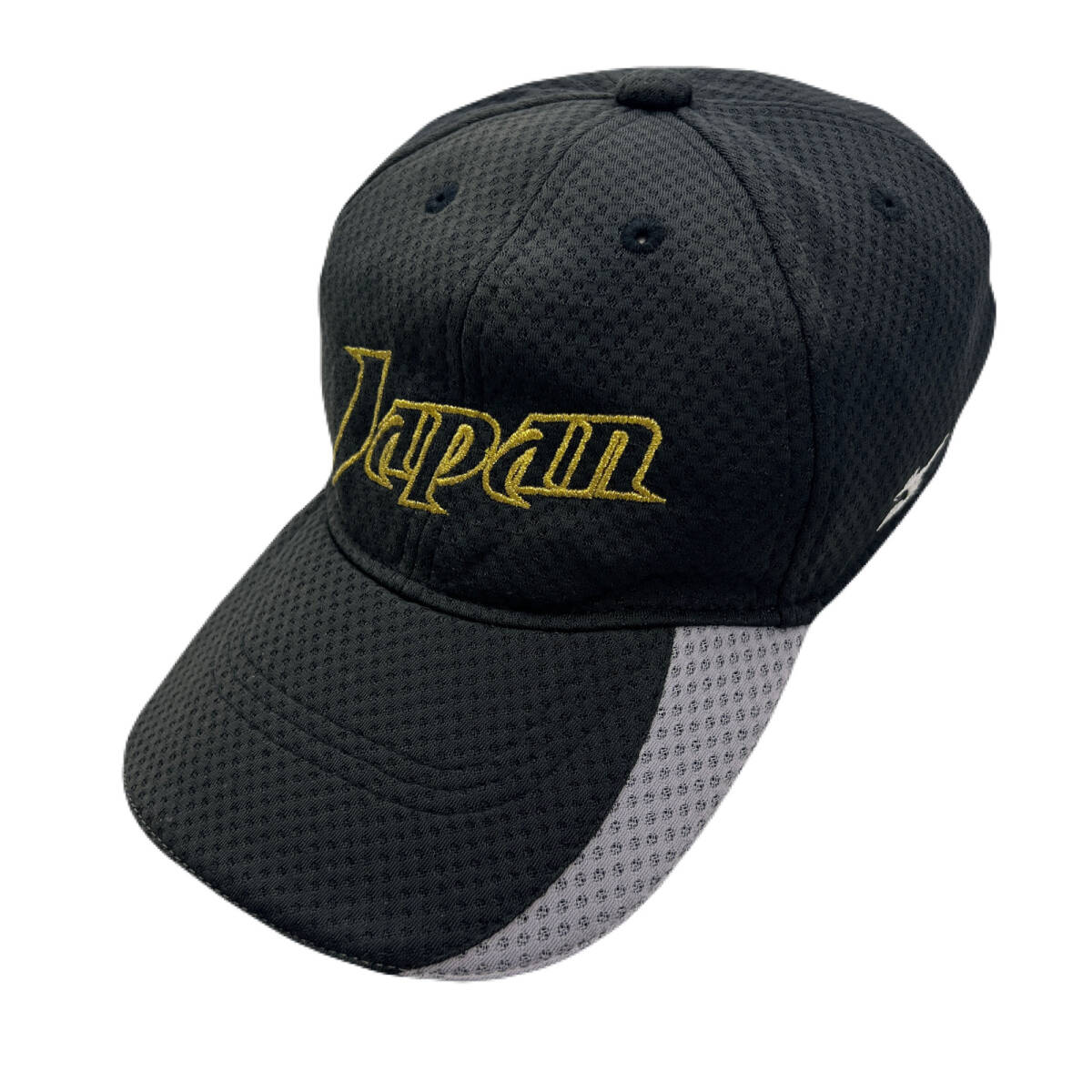 ミズノ サムライジャパン 侍 JAPAN 日本代表 ブラック 野球帽 メッシュ ややフェード 希少 初期モデル 57-61cm サイズ調整可能 ●FMC160拍卖