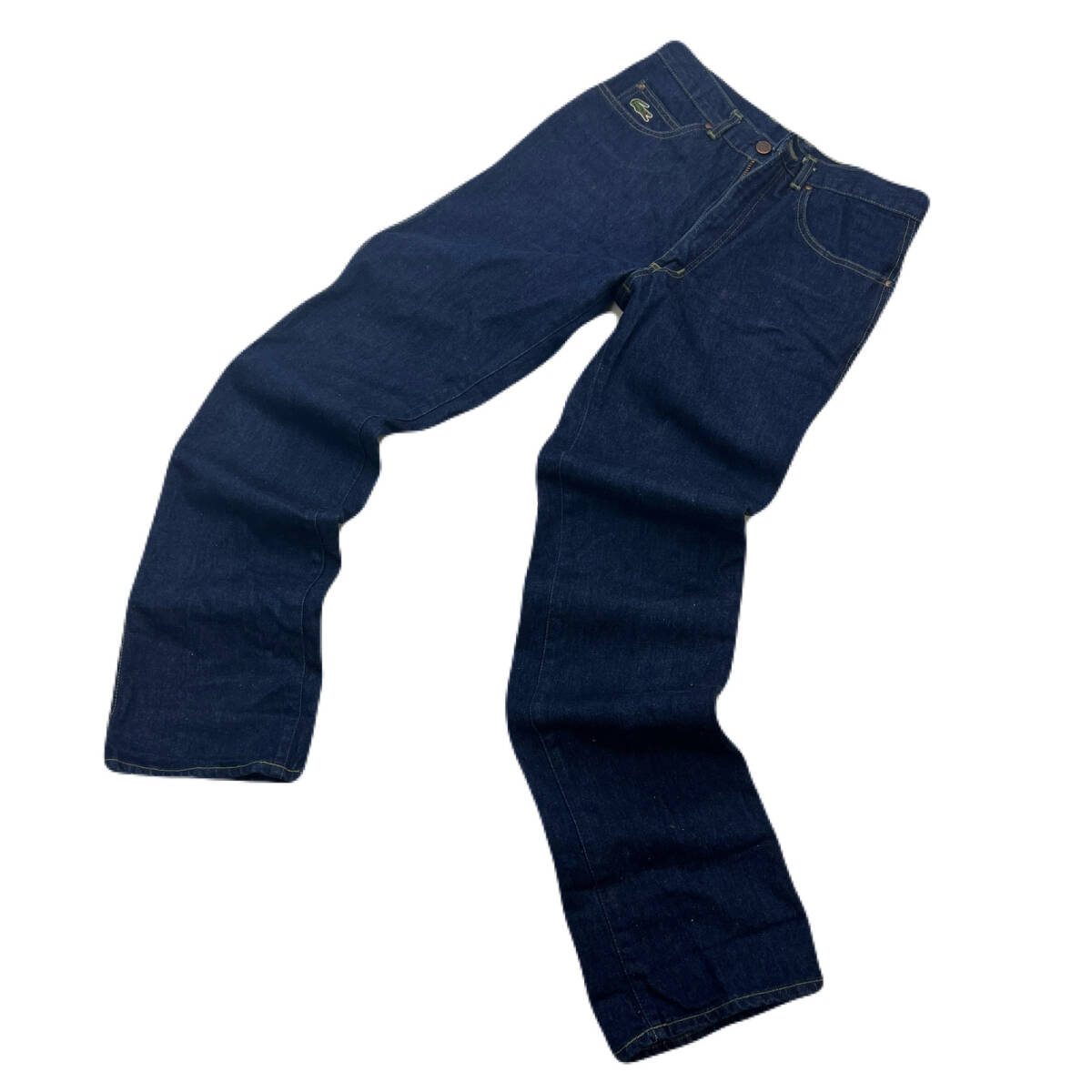 ラコステ デニム ジーンズ インディゴブルー W78 ストレートシルエット やや細身 【 きれいめ♪ 】 LACOSTE ビンテージ ●Ja8939拍卖