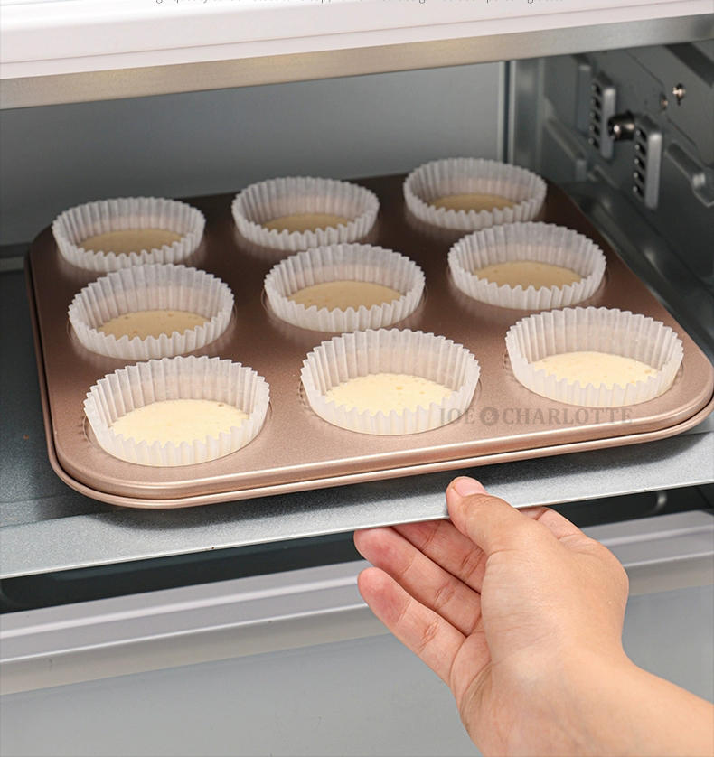 【マフィン型】9Pモールド カップケーキ 丸型 バンズ シリコン加工天板 金属製 じょえクック 拍卖