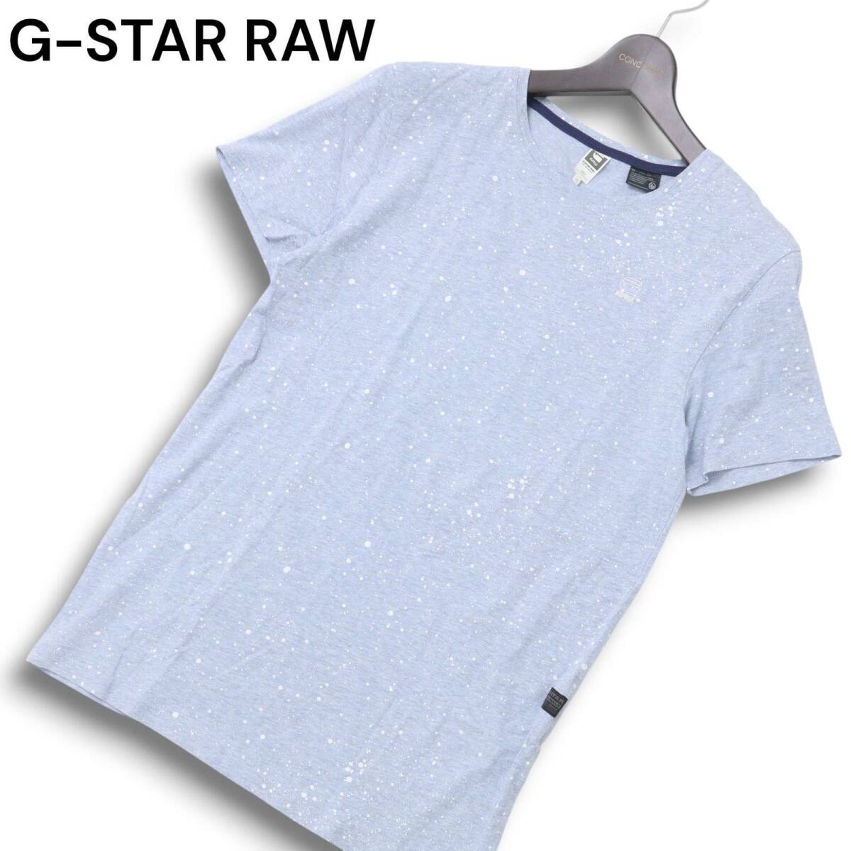G-STAR RAW ジースター ロウ 【SPLATTER R T S/S】春夏 ロゴ★ スプラッター総柄 カットソー Tシャツ Sz.XS メンズ拍卖