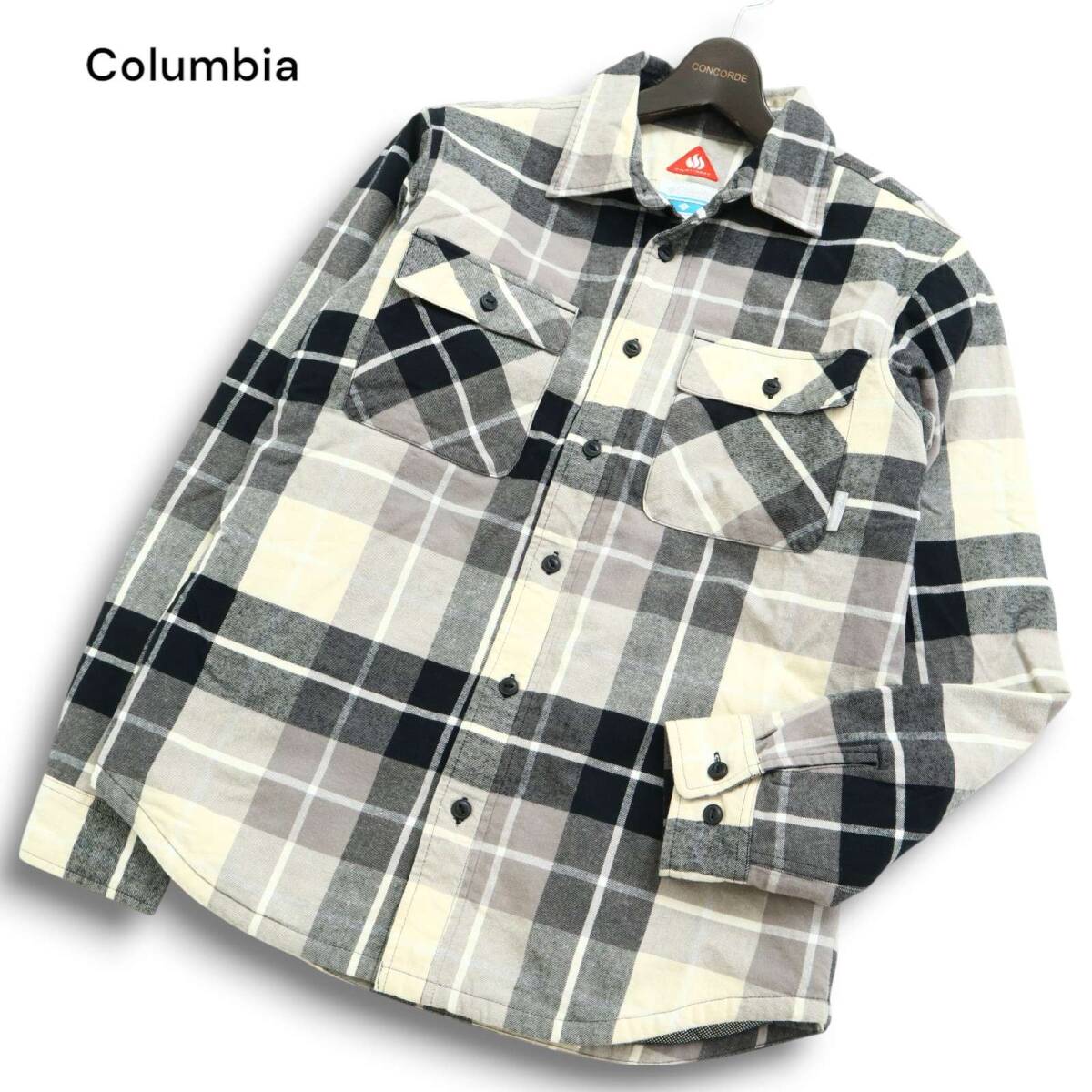 Columbia コロンビア PM7856 秋冬 OMNI-HEAT★ ボラード インシュレーテッド 長袖 チェック シャツ Sz.S メンズ アウトドア拍卖