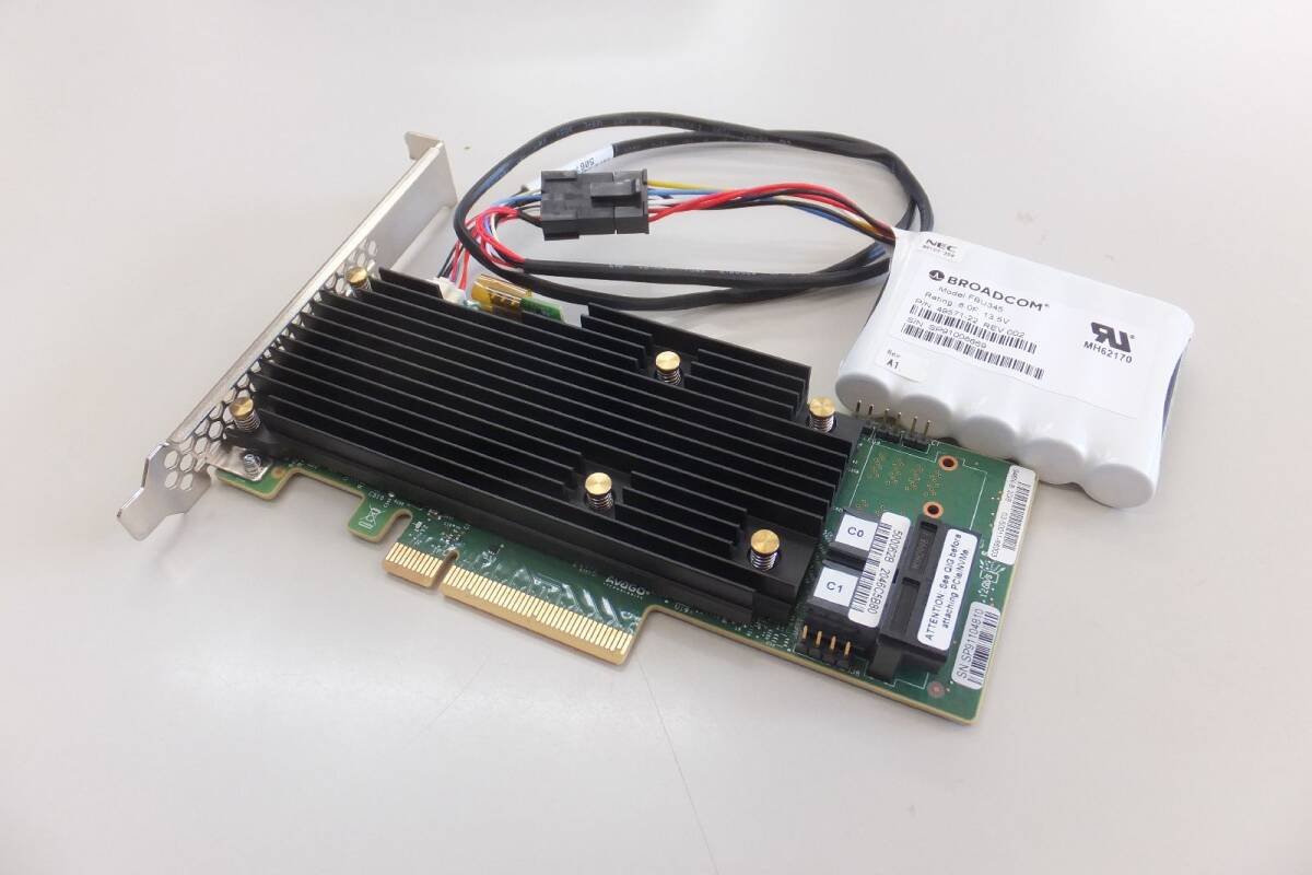 NEC N8103-207(SAS 946N-8i 2GB) 12Gb/s SAS/SATA RAIDコントローラ FBU/FastPath付 動作画面有拍卖