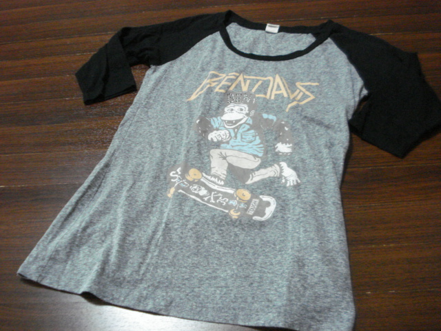 BEN DAVESデカロゴ7分丈ラグランTシャツ/ベンデービス/グレー/レディース拍卖