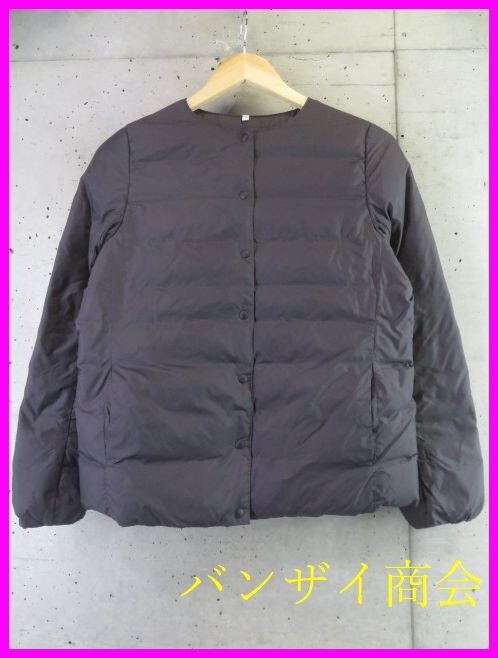 2280s18◆良品です◆軽量◆無印良品 ノーカラー襟無し ライトダウンジャケット M/インナーダウン/ベスト/コート/良品計画/レディース/女性拍卖