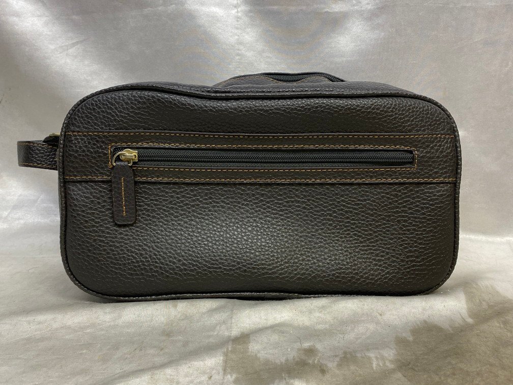 Brooks Brothers ブルックスブラザーズ レザー セカンドバッグ クラッチバッグ カラー: ダークブラウン バッグ拍卖