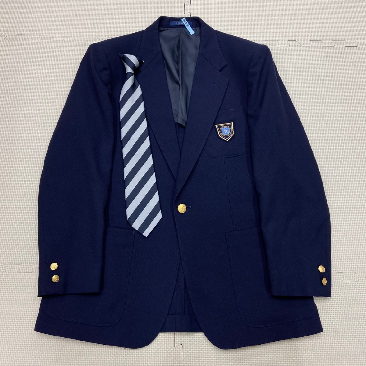 Y1821/T1126 栃木県 宇都宮短期大学附属高校 旧制服 男子制服 2点 /ブレザー:175A/着丈:約73cm/身幅:約54cm/ネクタイ/短期間着用品拍卖