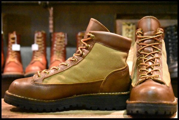 【6W 良品 黒タグ】Danner ダナーライト 30420X 茶 ブラウン ゴアテックス GORE-TEX ビブラム 編み上げ レースアップ ブーツ HOPESMORE拍卖