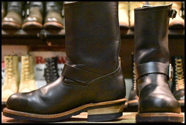 【7D 良品 07年】レッドウィング 2268 エンジニア 黒 ブラッククローム スチールトゥ ブーツ redwing HOPESMORE拍卖