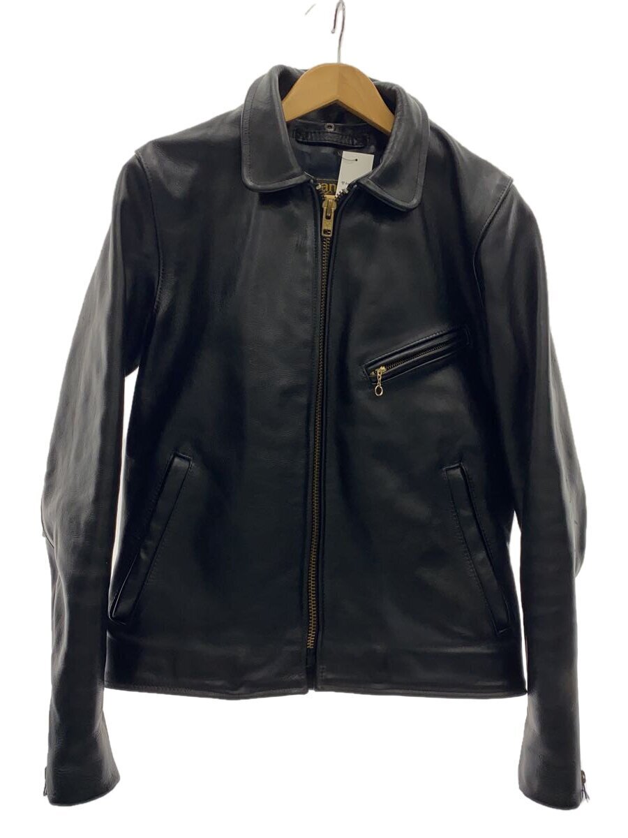 VANSON◆エンフィールド シングルライダースジャケット/サイズ:36/レザー/ブラック/バンソン//拍卖