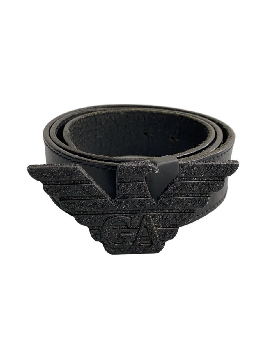 EMPORIO ARMANI◆ベルト/レザー/BLK/無地/メンズ拍卖