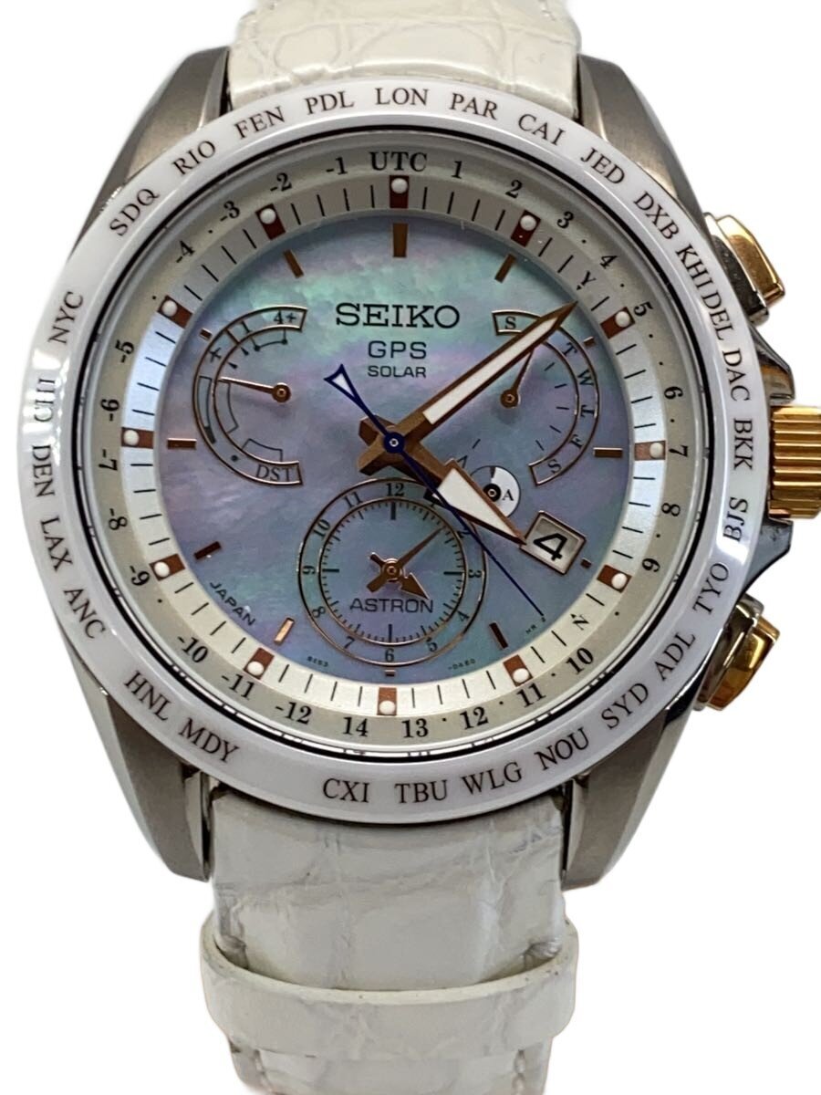 SEIKO◆ASTRON/アストロン デュアルタイム/ブルーシェル文字盤/ソーラー腕時計/8X53-0AJ0-2拍卖