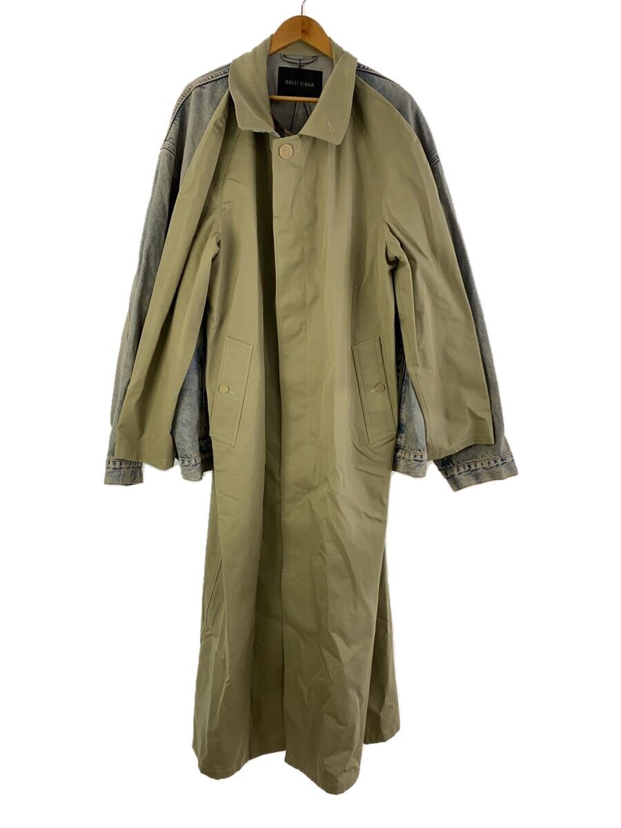 BALENCIAGA◆デニムドッキングコート/34/コットン/KHK/無地/773224拍卖