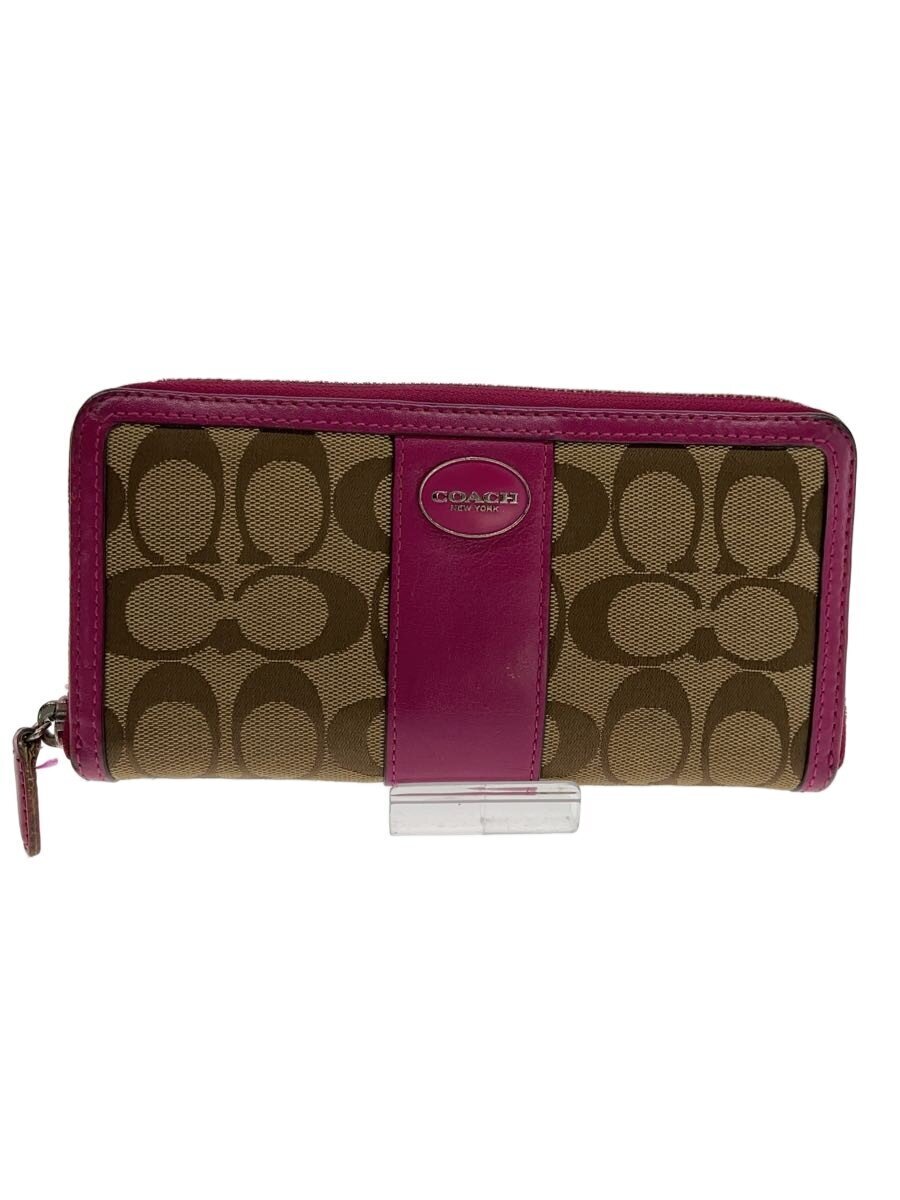 COACH◆長財布/レザー/PNK/総柄/レディース/F48463拍卖