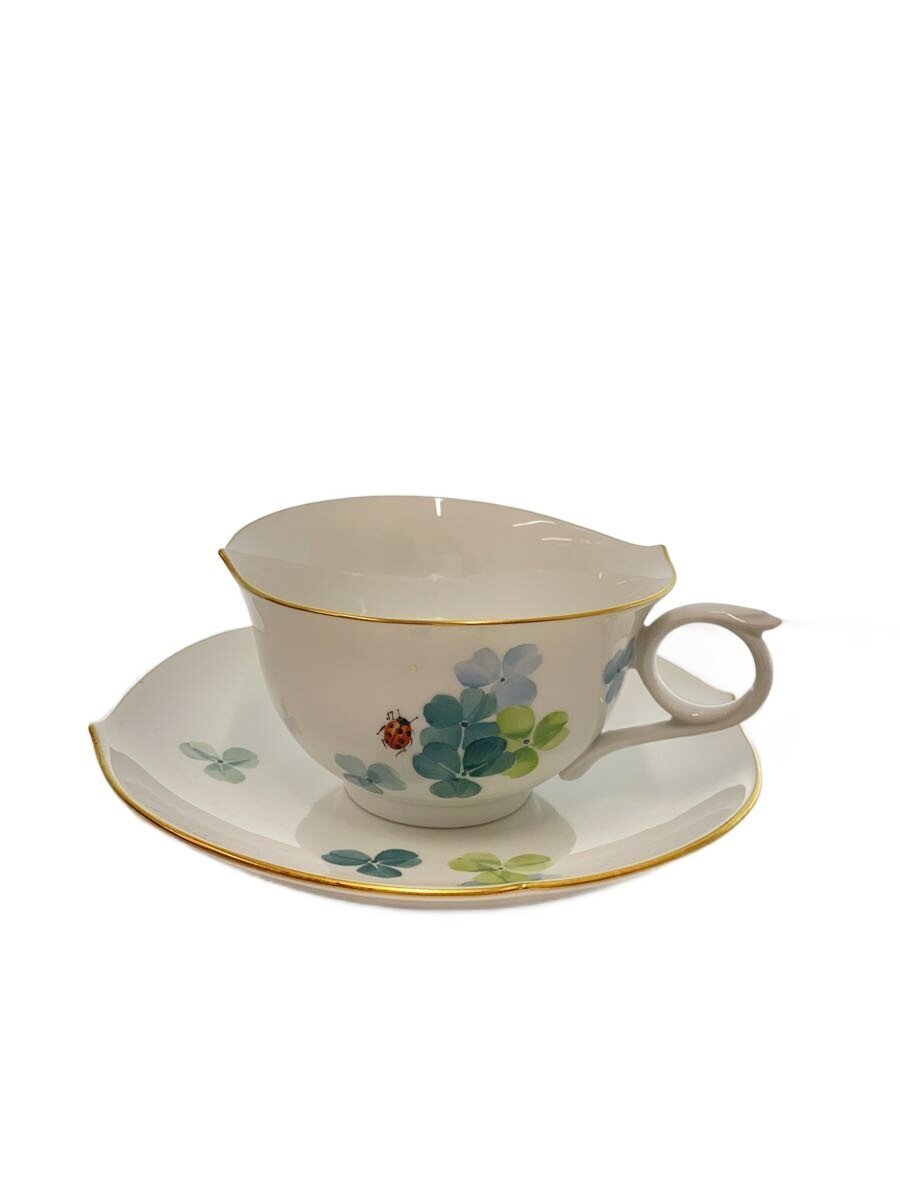 Meissen◆カップ&ソーサー/WHT/てんとう虫とクローバー拍卖