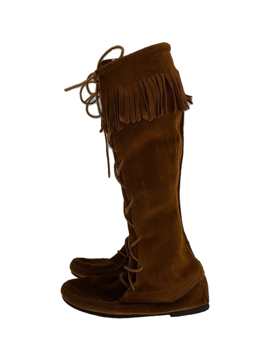 MINNETONKA◆ロングブーツ/US7/キャメル/スウェード/8652705拍卖