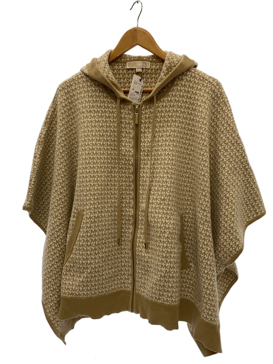 MICHAEL MICHAEL KORS◆ポンチョパーカー/ジップパーカー/S/コットン/BEG/総柄/JF260924GM拍卖