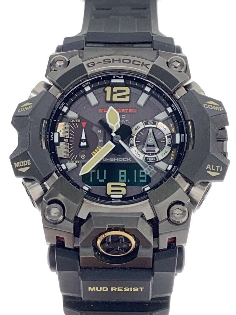 CASIO◆MUDMASTER/ソーラー腕時計/デジアナ/GRY/BLK/GWG-B1000拍卖