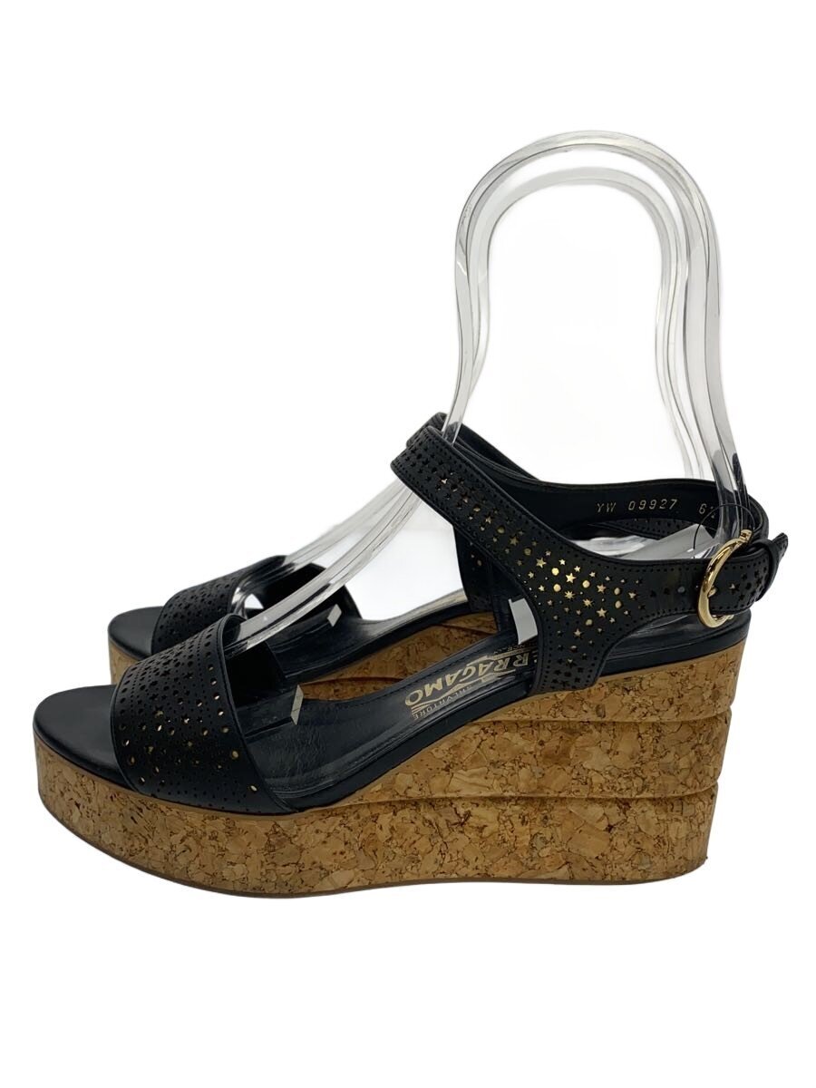 Salvatore Ferragamo◆サンダル/UK6.5/BLK/09927拍卖