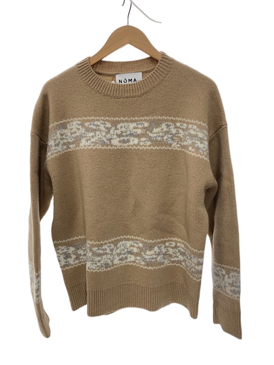 NOMA t.d.◆ニット・セーター(厚手)/4/ウール/ベージュ/ノルディック柄/無地/N36-EDKN01拍卖