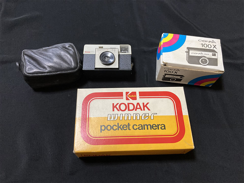 中古 昭和レトロ 昔のカメラ3台セット KODAK pocket camera etc拍卖